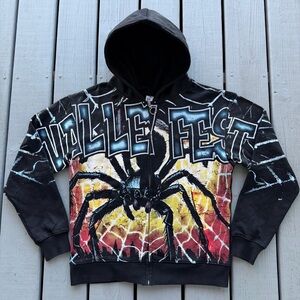 Vale Forever Valley Fest Spider Zip Up Hoodie Sz Large Vale Sports Division NWT!
